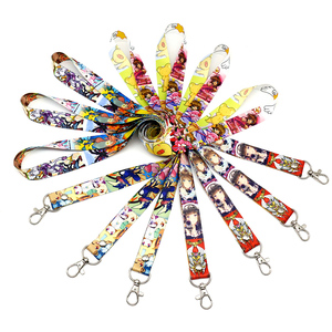 Thiết Kế Lụa Dệt Thăng Hoa Cổ Tùy Chỉnh In Keychain Anime Ly Khai Dây Buộc Với Logo - Product Image 1