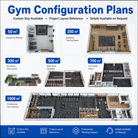 Paket Peralatan Gym Komersial Lengkap untuk Klub 300m², Mesin Olahraga Profesional, Solusi Gym Satu Atap