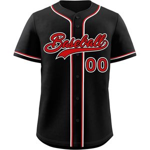 Custom Baseball Jersey Button <b>Down</b> Stitched Personalized Sports Uniform Unisex Adult All Seasons Breathable - Product Image 1