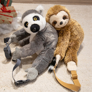 Zaini in Peluche Personalizzati Prodotti in Cina: Elefante, Giraffa, Coniglio, Leone, Pecora, Bradipo - Borse con Personaggi dei Cartoni Animati per Bambini - Product Image 1