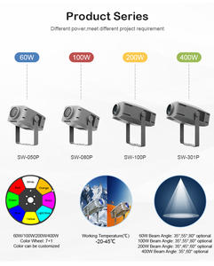 LED 60W/100W/200W/400W Su Dalgası Dalgalanma Etkisi Gobo Projektör Işığı Reklam Işıkları IP65 - Product Image 5