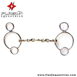 Fait sur mesure Eco pur 3 anneaux Gag Pessoa Bits en acier inoxydable Western Dutch Gag Bit allemand Silver Bits meilleur vendeur d'équitation - Product Image 6