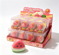 Jouet Squishy Mignon en Forme de Tranche de Pastèque, à Rebond Lent, Doux à Presser, Fruits Simulés, Anti-Stress, Jouets Sensoriels pour Enfants