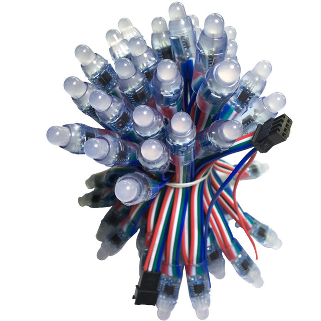 Hot Selling 12mm Full Color RGB WS2811 IC Dimmable LED Pixel Light String for Christmas Tree IP67 Rated with Addressable Color