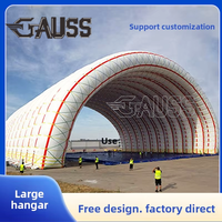 Tente hangar mobile gonflable de grande taille pour extérieur, chantier de construction, entrepôt d'avions, abri de voiture, tente arquée anti-poussière