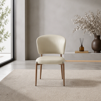 Chaise de salle à manger rembourrée en cuir PU, design personnalisé, luxe, minimalisme, pour une utilisation en salle à manger