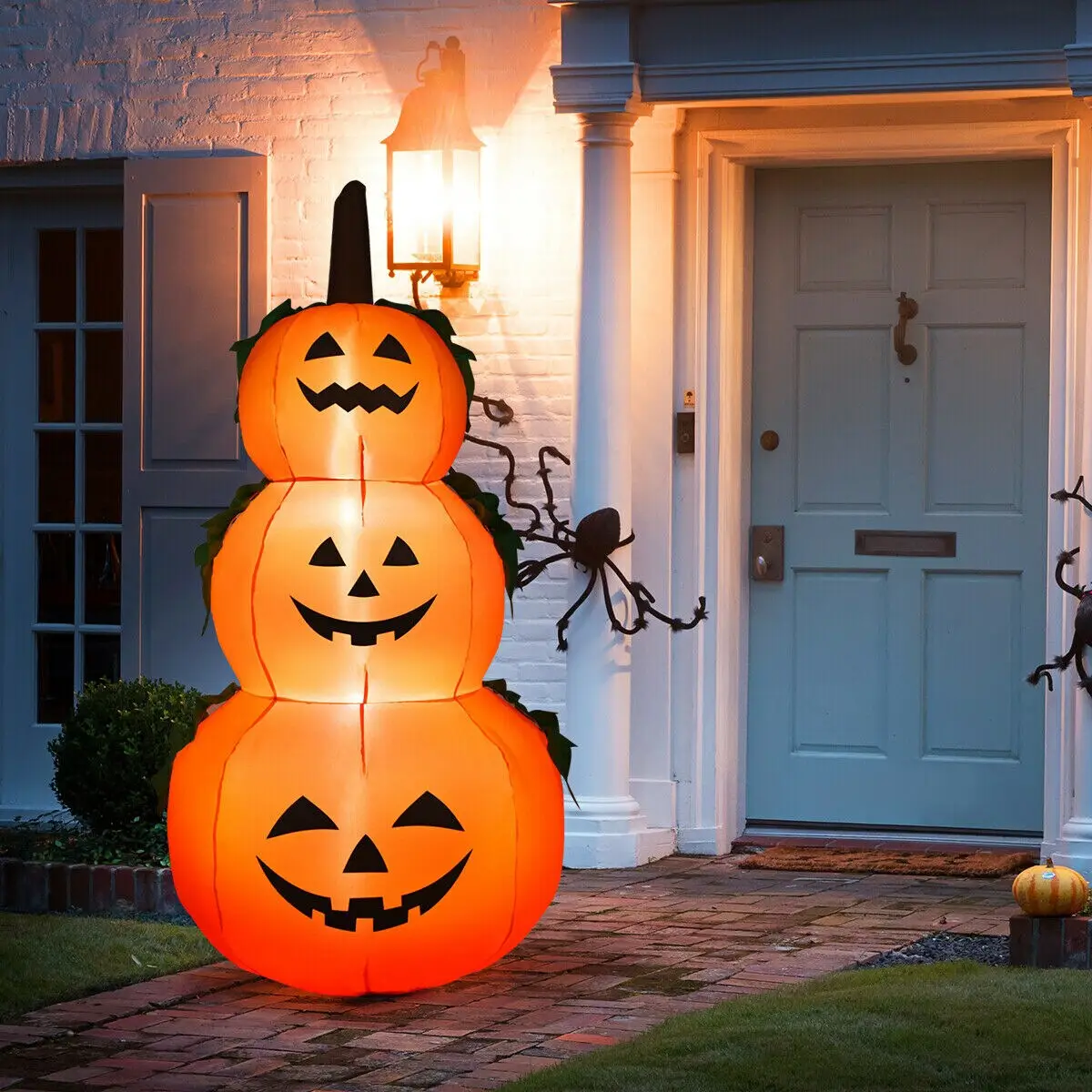 Festa di Halloween carnevale gigante zucca gonfiabile zucca decorazione dell'iarda di Halloween con luci a LED integrate