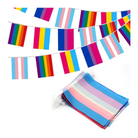 Publicité promotionnelle décorative en tissu polyester imprimé triangle fanion drapeau bruant