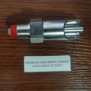 스테인리스 스틸 자동 급수기 돼지 젖꼭지 음수기 육각형 돼지 새끼돼지 암퇘지 물 젖꼭지 음수기 - Product Image 4