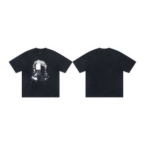 <span class=keywords><strong>T</strong></span>-shirt vintage délavé à l'acide pour hommes en gros - 100 % coton, style Saimt Michell, <span class=keywords><strong>t</strong></span>-shirts à manches courtes American High Street - Product Image 5