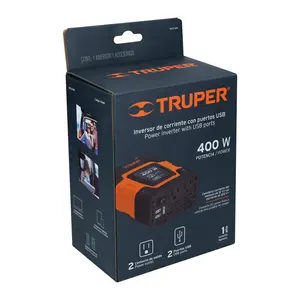 Inversor de Corriente de 400W con Puertos USB, TRUPER - Product Image 3