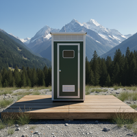 Cabine de toilettes mobile intelligente pour usine connectée, personnalisable, en acier, design européen, installation facile, complète