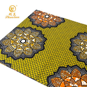 Super Tissus Hollandais Wax Ankara Africains <span class=keywords><strong>Cire</strong></span> Super Dorée Grand Wax 100% Coton Imprimés - Product Image 3