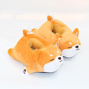 Pantuflas de Casa de Felpa Suave para Adultos y Niños, Pantuflas de Perro <span class=keywords><strong>Corgi</strong></span> de Algodón PP Ecológicas Personalizadas al por Mayor para Mujeres y Niñas - Product Image 1