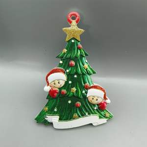 2025 Natal Keluarga personalisasi Resin buatan tangan Resin natal nama khusus keluarga 4-8 hadiah untuk 2025 Natal - Product Image 2