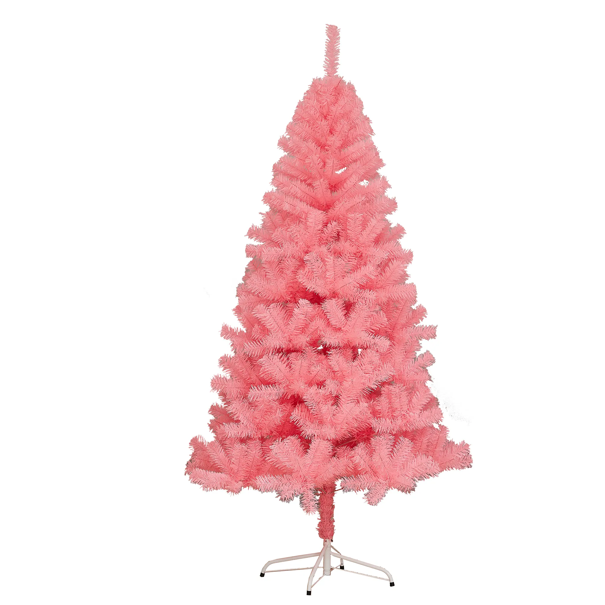 Màu Hồng Nhân Tạo Cây Giáng Sinh Bản Lề Cấu Trúc Cây Giáng Sinh 210Cm Với Kim Loại Đứng, 100% Mới Chất Liệu PVC, Xmas Cây