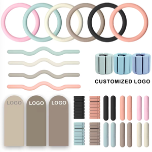 Custom Logo <strong>Pilates</strong> Power Kit Silicone Dumbbells, Beam, Ankle Weights, Ring In Chocolate Brown For Women Fitness - Product Image 3