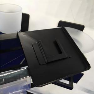 Système d'organisation <span class=keywords><strong>murale</strong></span> modulaire sans dommages |   Crochet amovible en acier inoxydable noir mat avec base transparente sans trace - Product Image 3