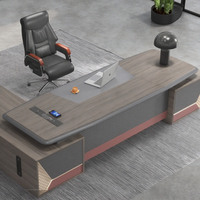 Ensemble de bureau de direction en forme de L de luxe moderne, mobilier de bureau complet, postes de travail pour villa et maison