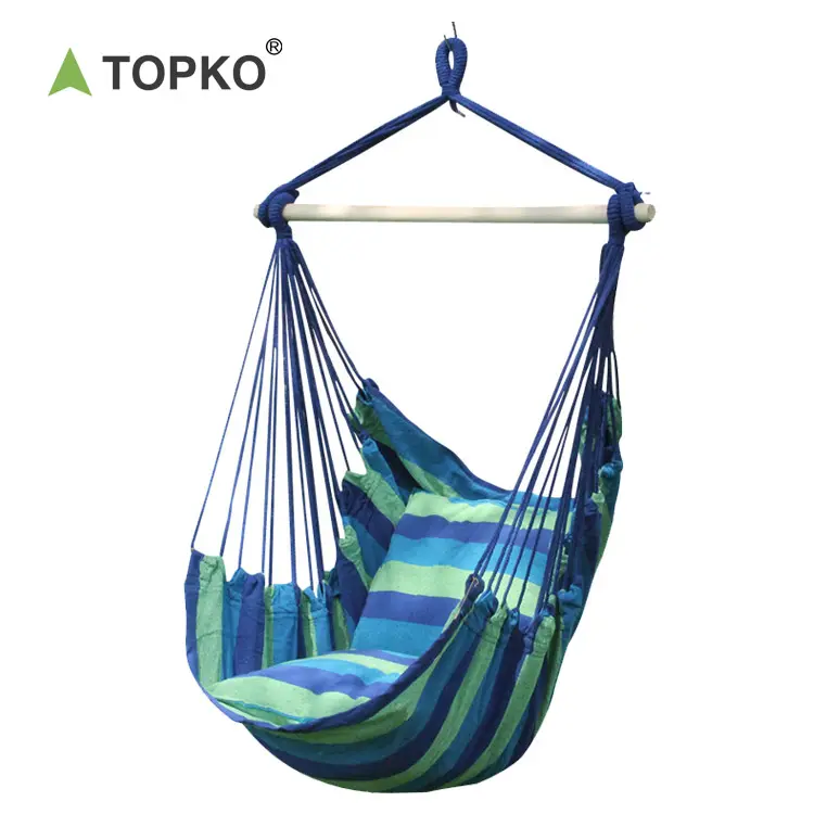 TopKo Custom Design Fast Delivery Portable Coloful Swing Camping Hammock
