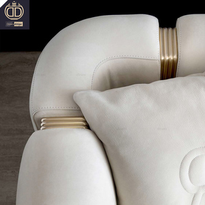 أريكة روجيانو سيكستي عالية الجودة لعام 2022، أريكة فاخرة إيطالية حديثة من القماش الرمادي اللامع - Product Image 5