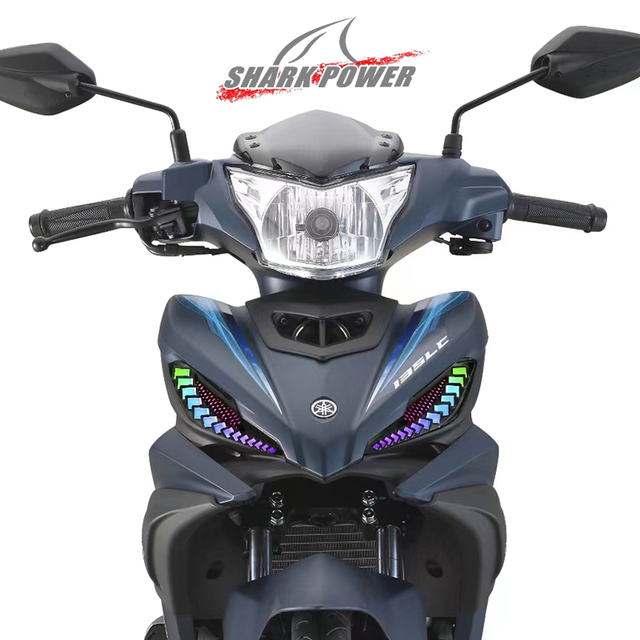 Shark Power Motorbike Led RGB Head Light Modification Turn Signal Lamp Motorcycle Lighting System Accessories for Yamaha LC135