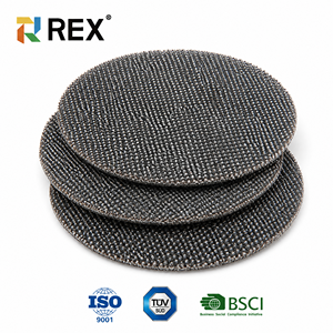 Dischi Abrasivi REX in Ossido di Alluminio 90x90mm Triangolari con 6 Fori e Velcro, Certificati ISO TUV <span class=keywords><strong>per</strong></span> Lucidatura Precisa del Metallo - Product Image 1