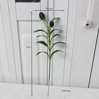 Tige de feuille d'olivier artificielle réaliste, plante verte artificielle pour la maison, l'hôtel, le B&B, la table, le vase, la décoration florale douce