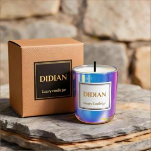 <span class=keywords><strong>Pot</strong></span> à bougie vide irisé haut de gamme personnalisé avec étiquette privée, 8 oz et 10 oz, avec couvercles, pour bougie de Noël, coffret cadeau de luxe pour la maison - Product Image 3