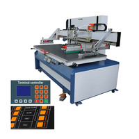 Máquina de serigrafía grande, impresora de serigrafía para señal de tráfico, etiqueta adhesiva, bandera PCB