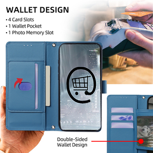 Funda con Tapa para <span class=keywords><strong>Xiaomi</strong></span> <span class=keywords><strong>Poco</strong></span> F7 <span class=keywords><strong>Pro</strong></span> <span class=keywords><strong>5G</strong></span> X7 F6 <span class=keywords><strong>X3</strong></span> C75, Funda de Cuero tipo Cartera con Ranuras para Tarjetas, Soporte, Protección Antigolpes - Product Image 3