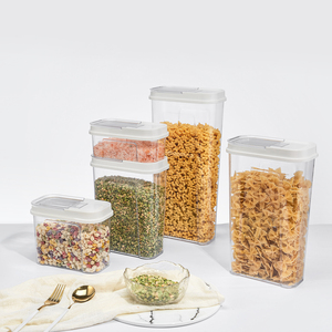 Contenants Alimentaires Hermétiques en Plastique Sans BPA, Empilables, Multi-Tailles, Transparents, Écologiques, Qualité Alimentaire, pour Céréales et Garde-Manger - Product Image 2