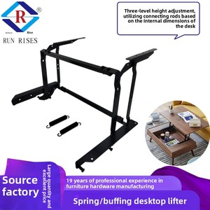 Escritorio de elevación ajustable de tres niveles, soporte de elevación de mesa de centro de Metal, soporte plegable de escritorio para <span class=keywords><strong>RV</strong></span>, herrajes para muebles B05H - Product Image 5