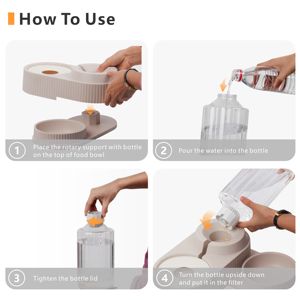 इनडोर और आउटडोर उपयोग के लिए 1 में बिल्ली और कुत्ते पानी डिस्पेंसर खाद्य फीडर - Product Image 6