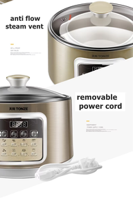 TONZE बहु का प्रयोग से प्रोग्राम Crock बर्तन स्टेनलेस स्टील स्वचालित करी के साथ खाद्य कुकर बिजली धीमी कुकर चीनी मिट्टी बर्तन - Product Image 4