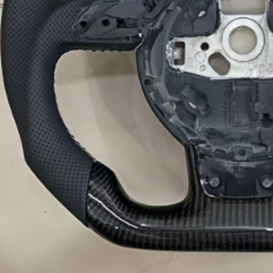 Volante de Cuero y Fibra de Carbono Negra para <span class=keywords><strong>Audi</strong></span> S1 S3 S4 S5 S6 S7 S8 A1 A3 <span class=keywords><strong>A4</strong></span> A5 A6 A7 B9 B8.5 B8 R8 TT TTRS TTS Q3 Q5 - Product Image 5