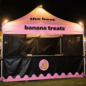 Tenda Makanan Portabel Lipat dengan Logo Kustom untuk Pameran Dagang Luar Ruangan, Desain Gratis, Acara Periklanan Ramah Lingkungan - Product Image 2