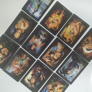 Diseño de logotipo personalizado del fabricante, cartas de <span class=keywords><strong>Tarot</strong></span> de tamaño completo, tarjeta de juego y guía, juego exquisito de papel personalizado ORACLE of VISIONS - Product Image 4