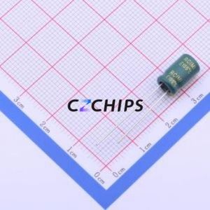 Condensateur électrolytique en aluminium à montage traversant RC063M470LO6.3*11TH-2A1E, montage traversant, D6.3xL11mm 47uF 20% 63V 305mA - Product Image 2