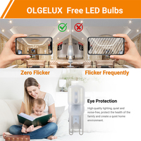 Ampoule LED G9 120 Volt T4 Bi-Pin Base Blanc Chaud Ampoule LED Miniature pour Lustres Pendentifs Armoires Luminaires