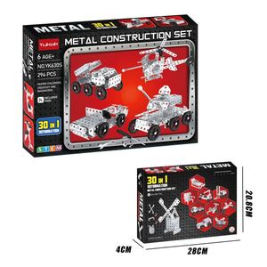 Modelo de Vehículo de Construcción 30 en 1 para Niños, Educativo, de Metal, para Armar, Tanque, Coche, Avión, Motocicleta - Product Image 5