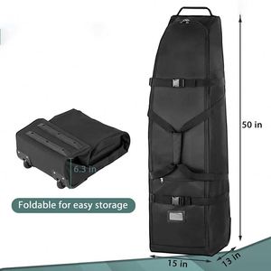 Échantillon gratuit, sac de voyage de golf de haute qualité BSCI, résistant, en polyester Oxford 600D, avec roulettes, sacs de golf pour hommes - Product Image 5