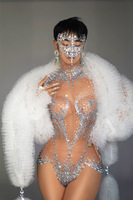 Robe de Nuit Sexy ELITES Diamond Sparkles, Tenue de Danseuse Érotique, Costumes Personnalisés de Pole Dance et de Spectacle