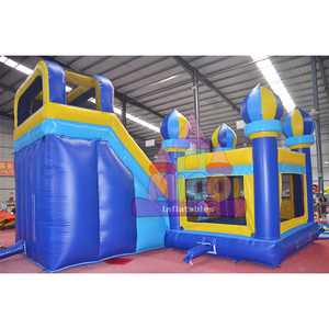Oferta Especial: <span class=keywords><strong>Castillo</strong></span> Hinchable Clásico Azul y Amarillo, Combo Comercial de PVC con Tobogán para Alquiler en Fiestas - Product Image 6