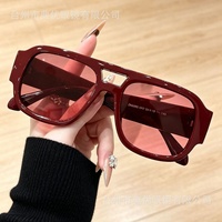 Nouvelles lunettes de soleil décontractées transfrontalières style pilote UV400, monture complète, style européen et américain distinctif, parfaites pour la rue