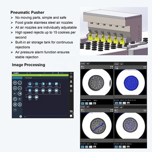 Inspektor Visual Kue Kering Krim CCD/COMS Presisi Tinggi dengan Pembelajaran AI, Konveyor, Memeriksa Bentuk, Retak Miring, OREO Terbalik - Product Image 4