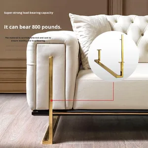 Modern Gold New Furniture Legs Furniture Accessories Square <strong>Sofa</strong> Leg Decorative <strong>Support</strong> Gold Strip Furniture Hardware for <strong>Sofa</strong> - Product Image 2