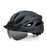Casque de vélo VTT CE, nouveau style été, avec visière, bouton, feu arrière, léger, respirant, pour adulte, en matériau PC