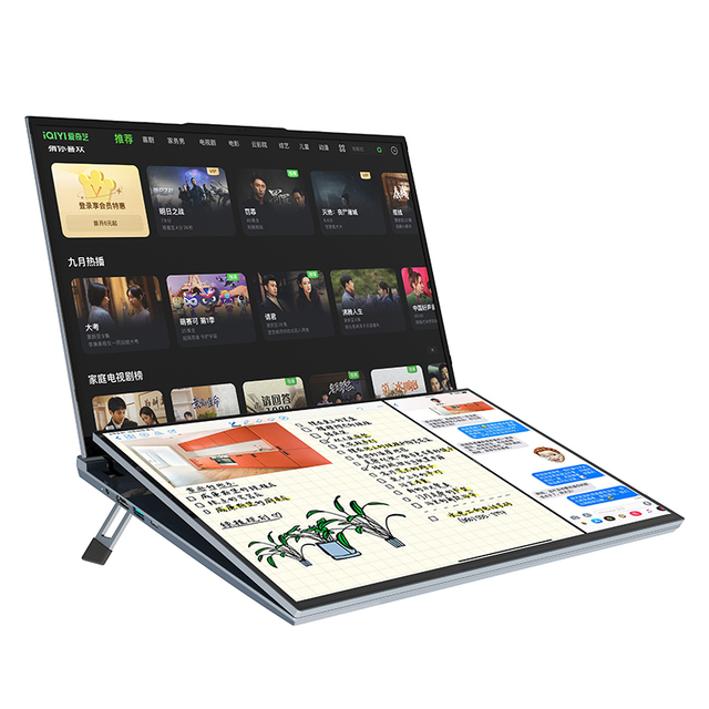 New High Quality 16+16 Inch Dual Touch Screen 2K 12-Core Laptop I7-1360P 16DDR 1TB 2-in-1 Wireless Windows 11 120Hz English