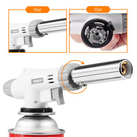 Allume-gaz portable léger au butane pour réchaud de camping, barbecue, avec contrôle de flamme réglable